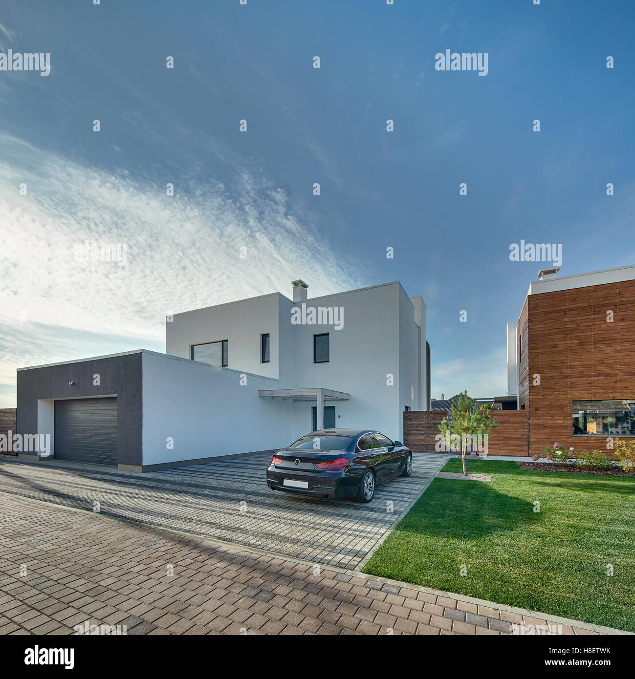 Country Houses In Modern Style Stock Photo Alamy