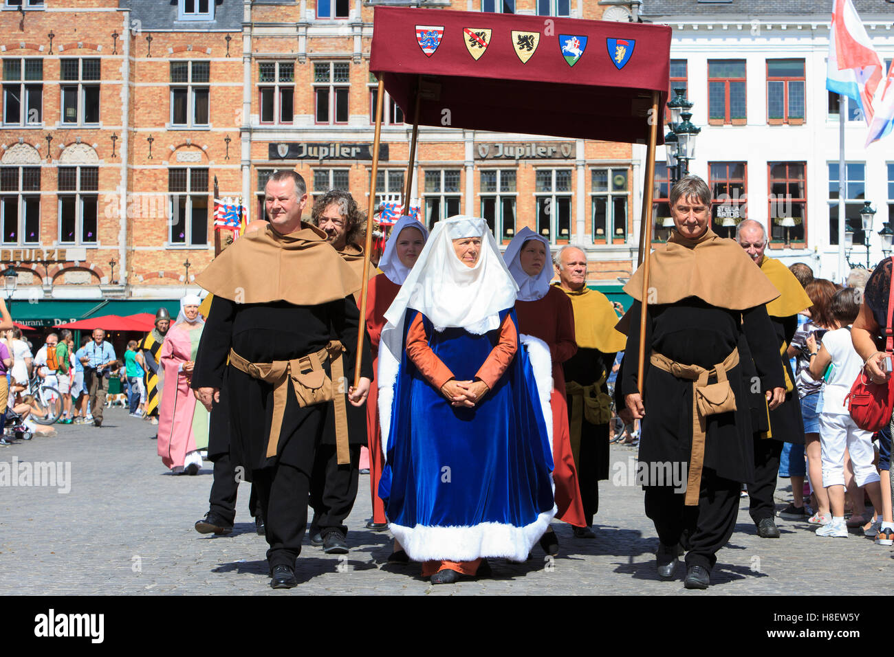 The Bruges' Promise Procession (a medieval Catholic parade held every year since 1304) in Bruges, Belgium Stock Photo