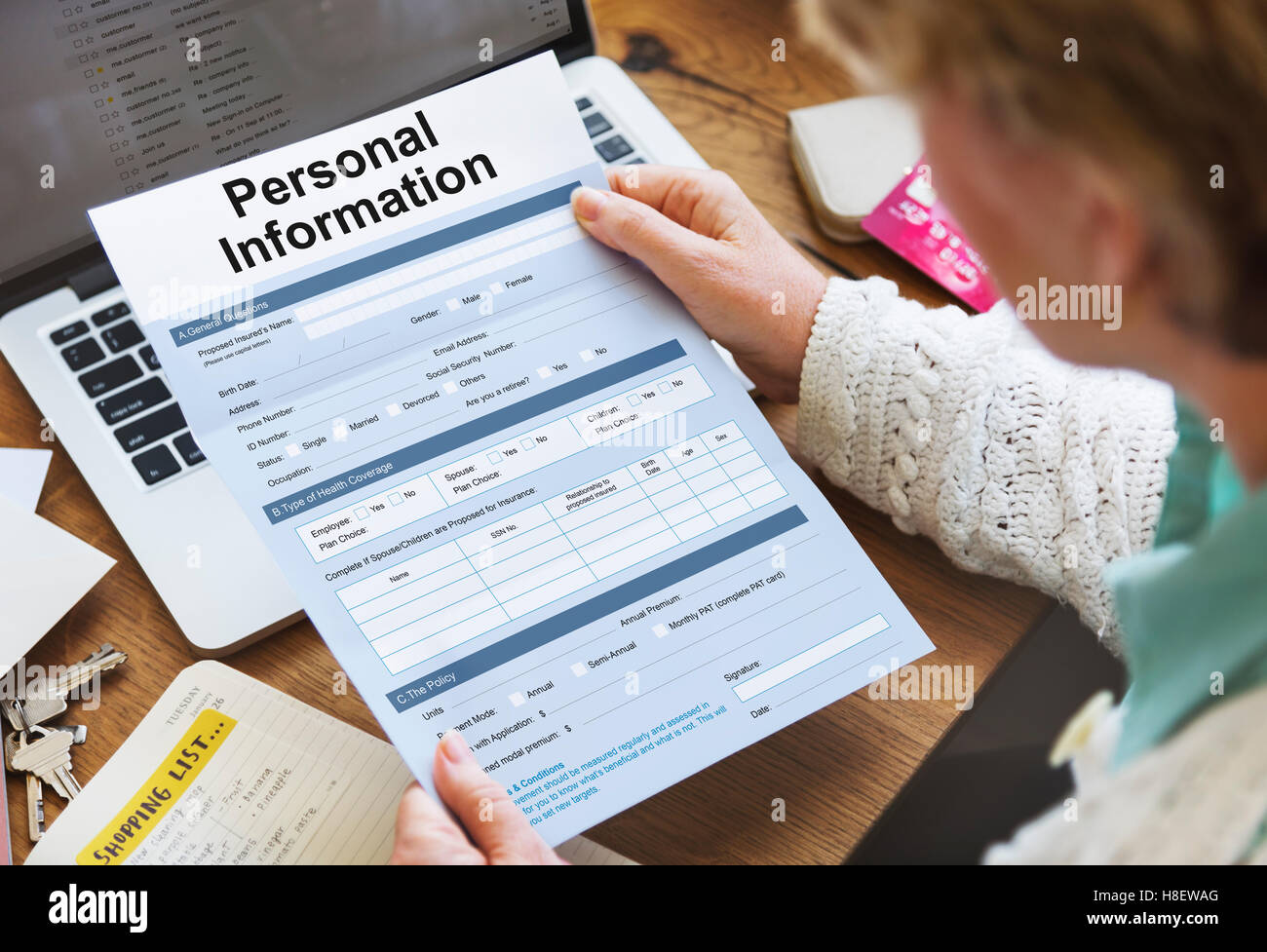 Personal Information Form Identity Concept Stock Photo