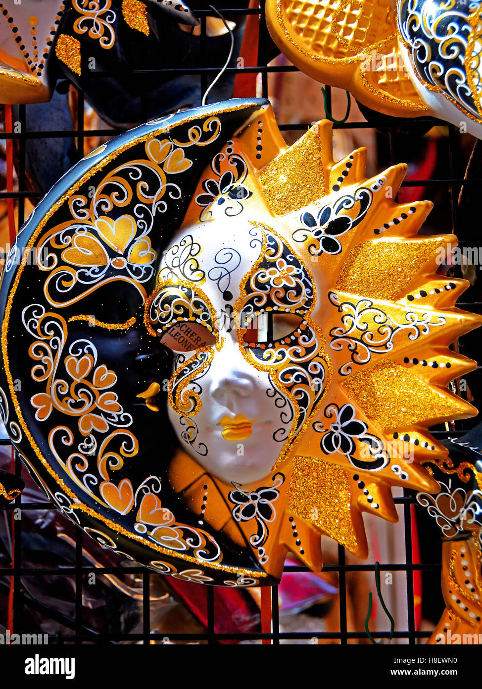 Venice carnival party fiesta masks moon star sun Stock Photo Alamy