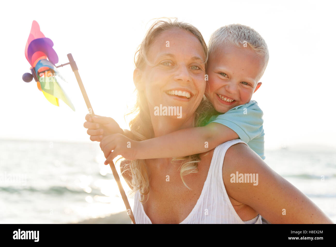 Turbine Paper Beach Carefree Playing Wind Concept Stock Photo