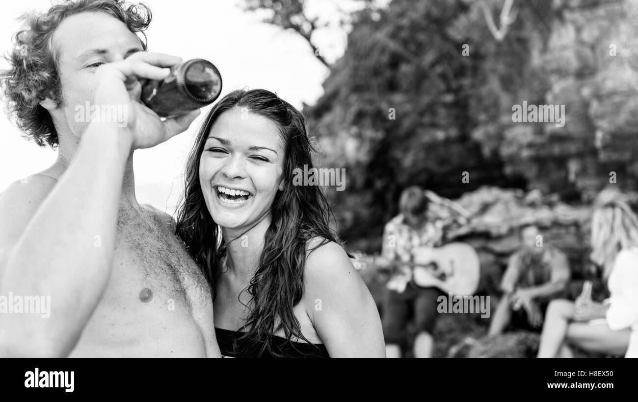 Beach Bikini Happiness Leisure Relaxation Fun Concept Stock Photo - Alamy