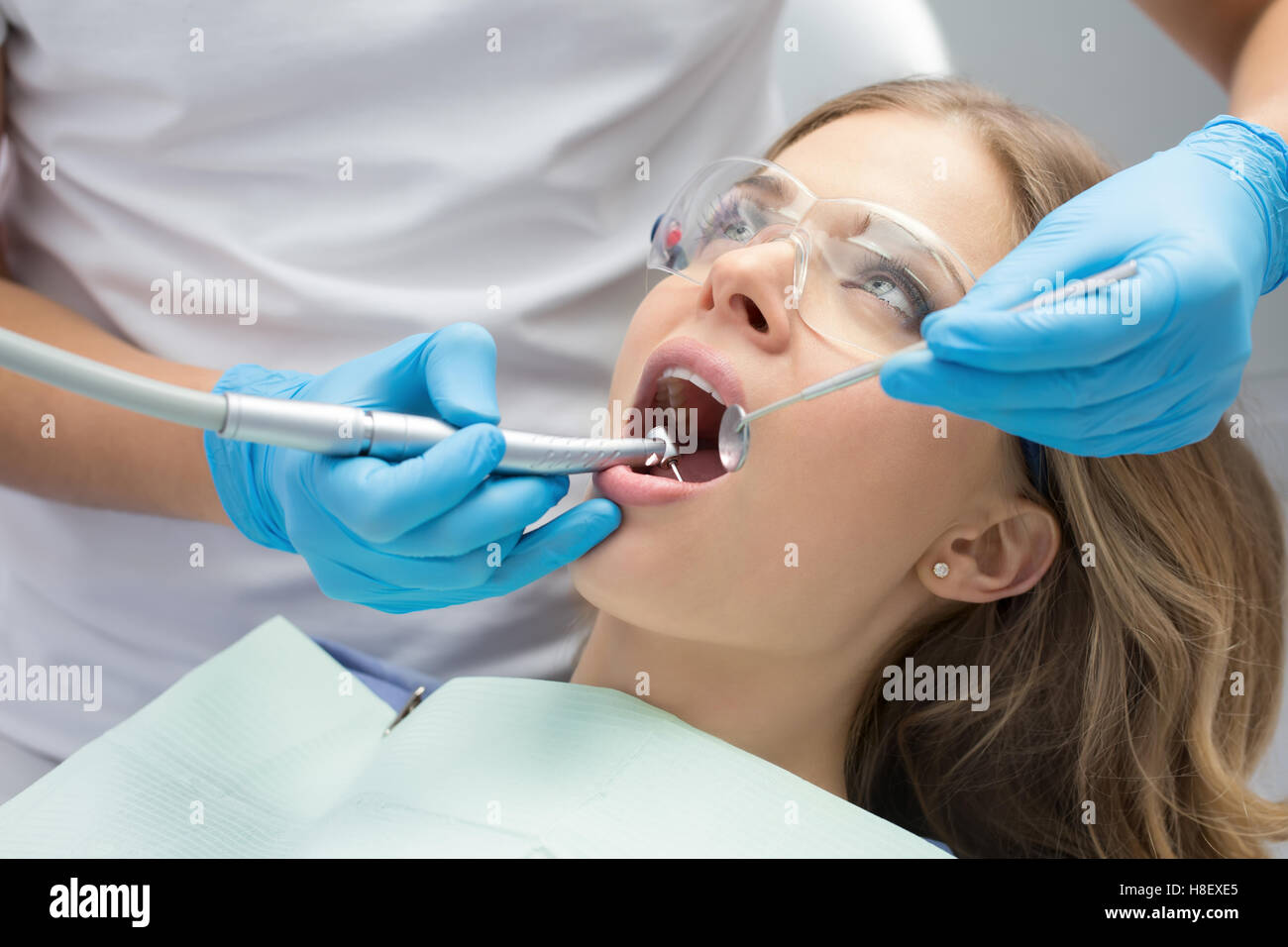 Girl in dentistry Stock Photo