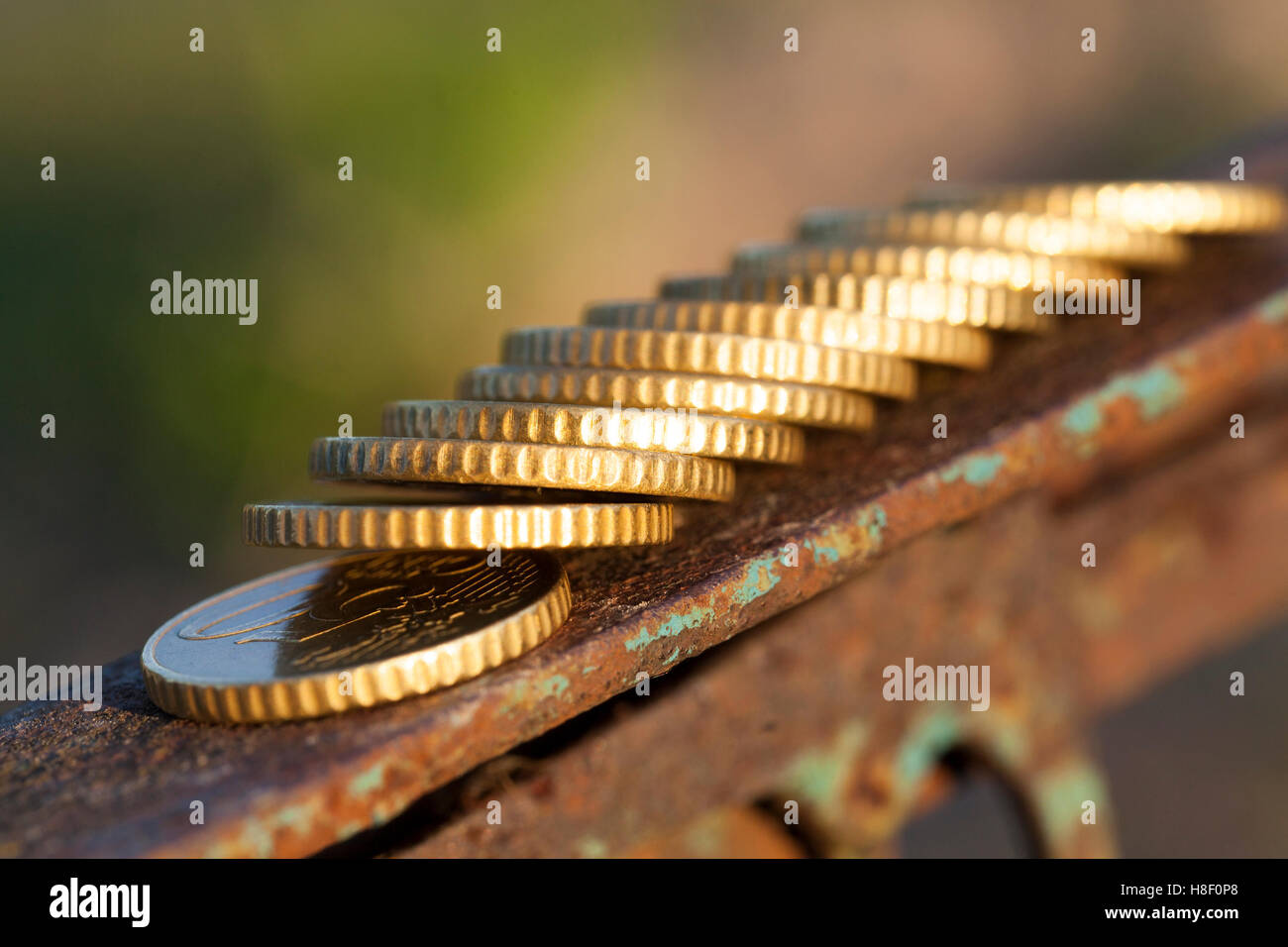 Euro photographed close up Stock Photo - Alamy