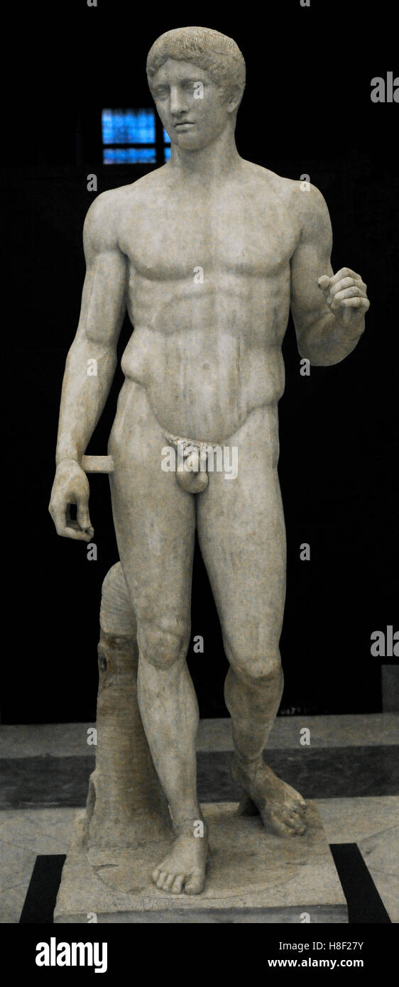 Doryphoros Of Polykleitos Greek Statue Classical Era C 440 Bc Stock Photo Alamy