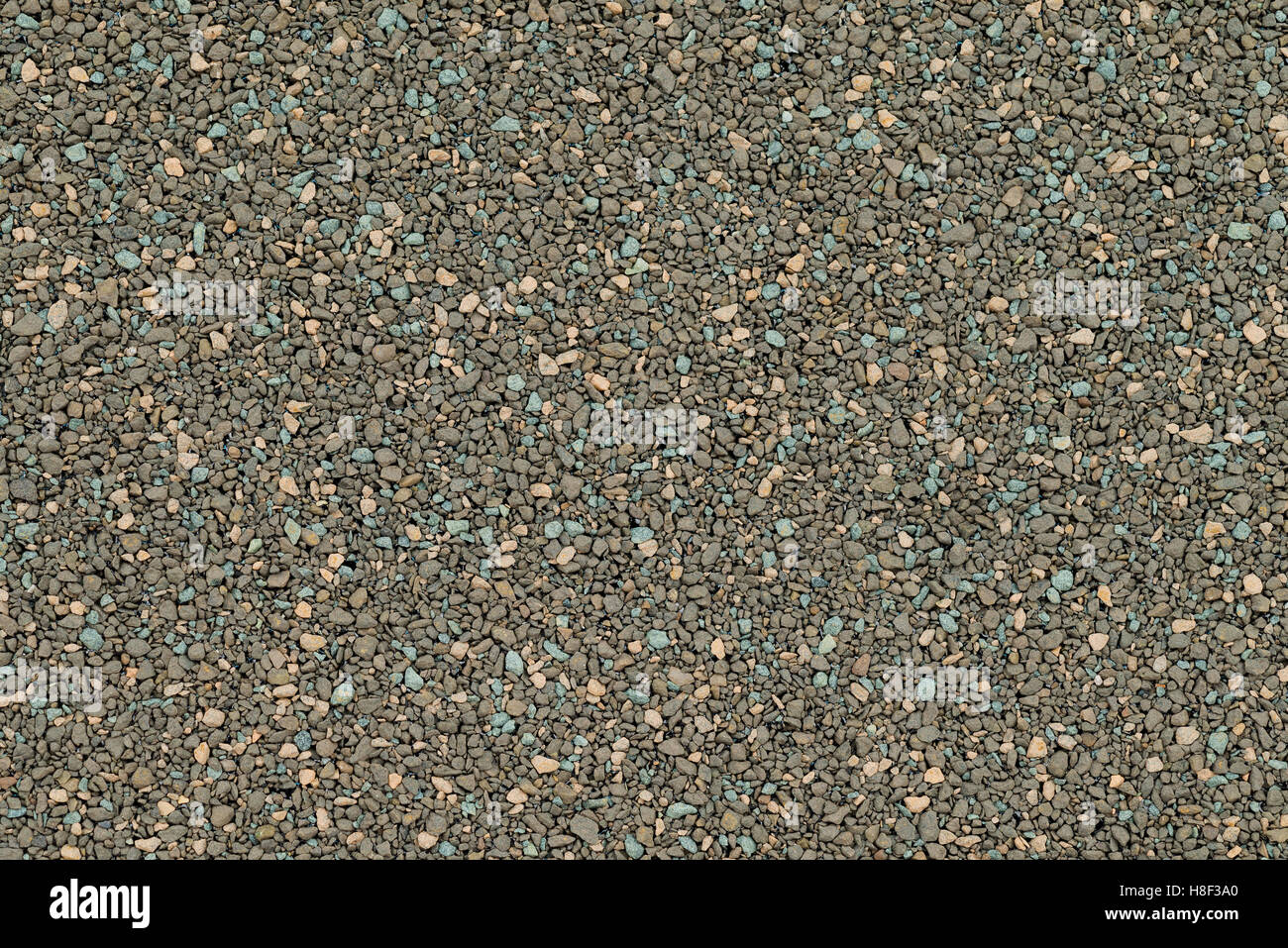 Close up detail of Granular Roofing Material used on Flat Roof. Stock Photo