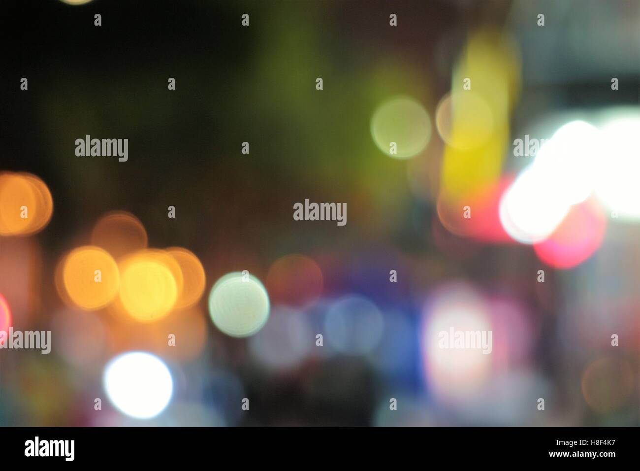 Defocused night lights on street Stock Photo - Alamy