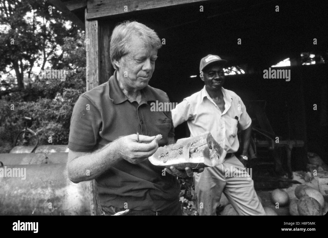 President Jimmy Carter and Carter's tenant farmer - Leonard Wright ...