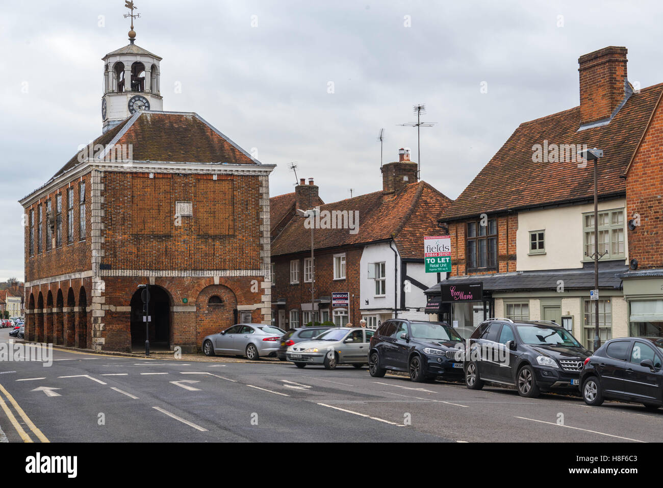 View of the market hall in the High Street in Old Amersham