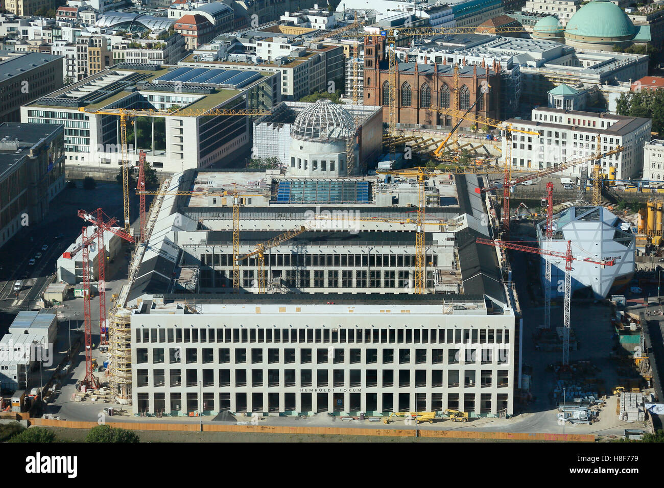 Reconstruction of Berlin castle, Humboldt-Forum, Berlin-Mitte, Berlin, Germany Stock Photo