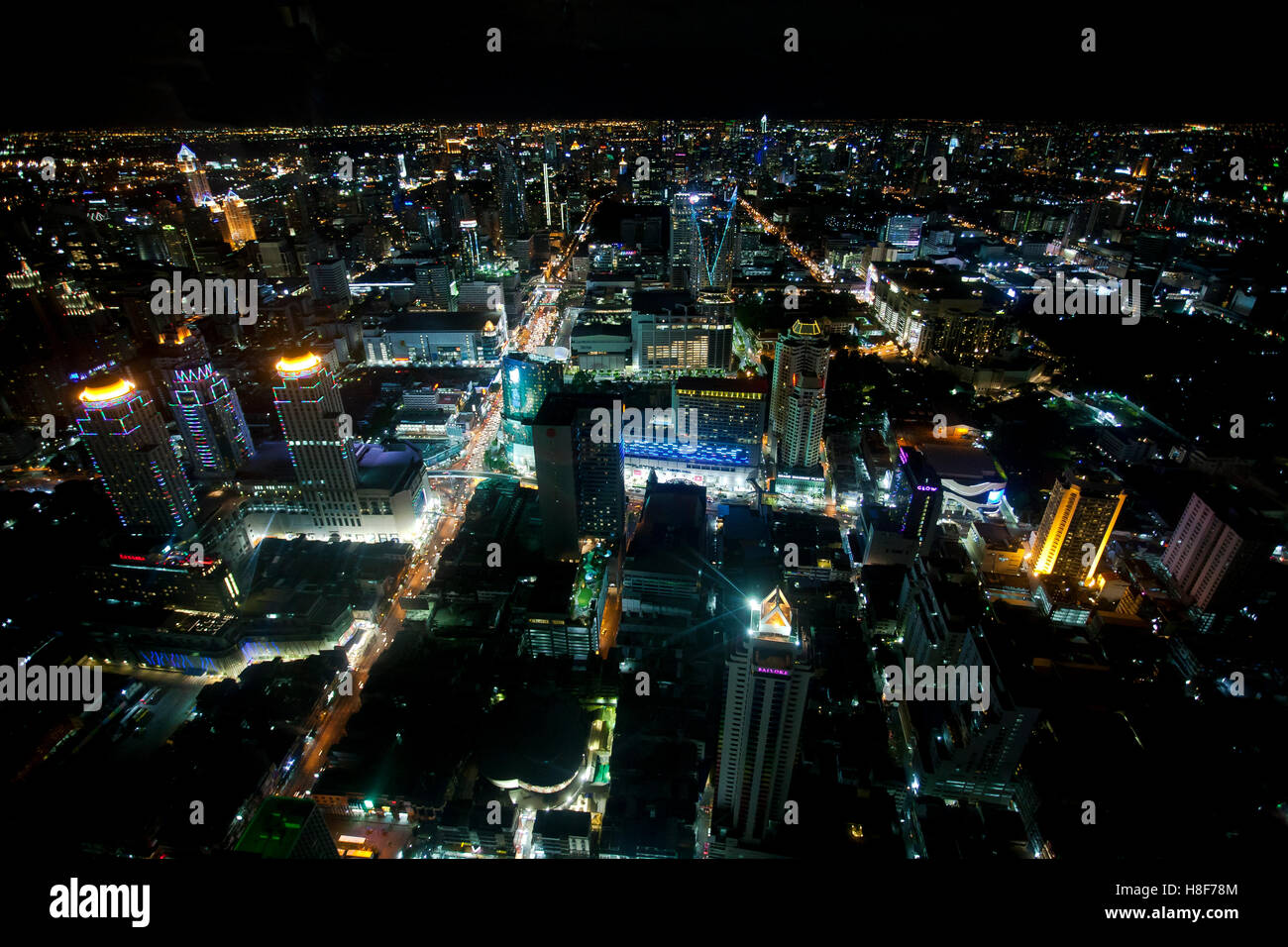 Bangkok skyline at night, Bangkok, Thailand Stock Photo - Alamy