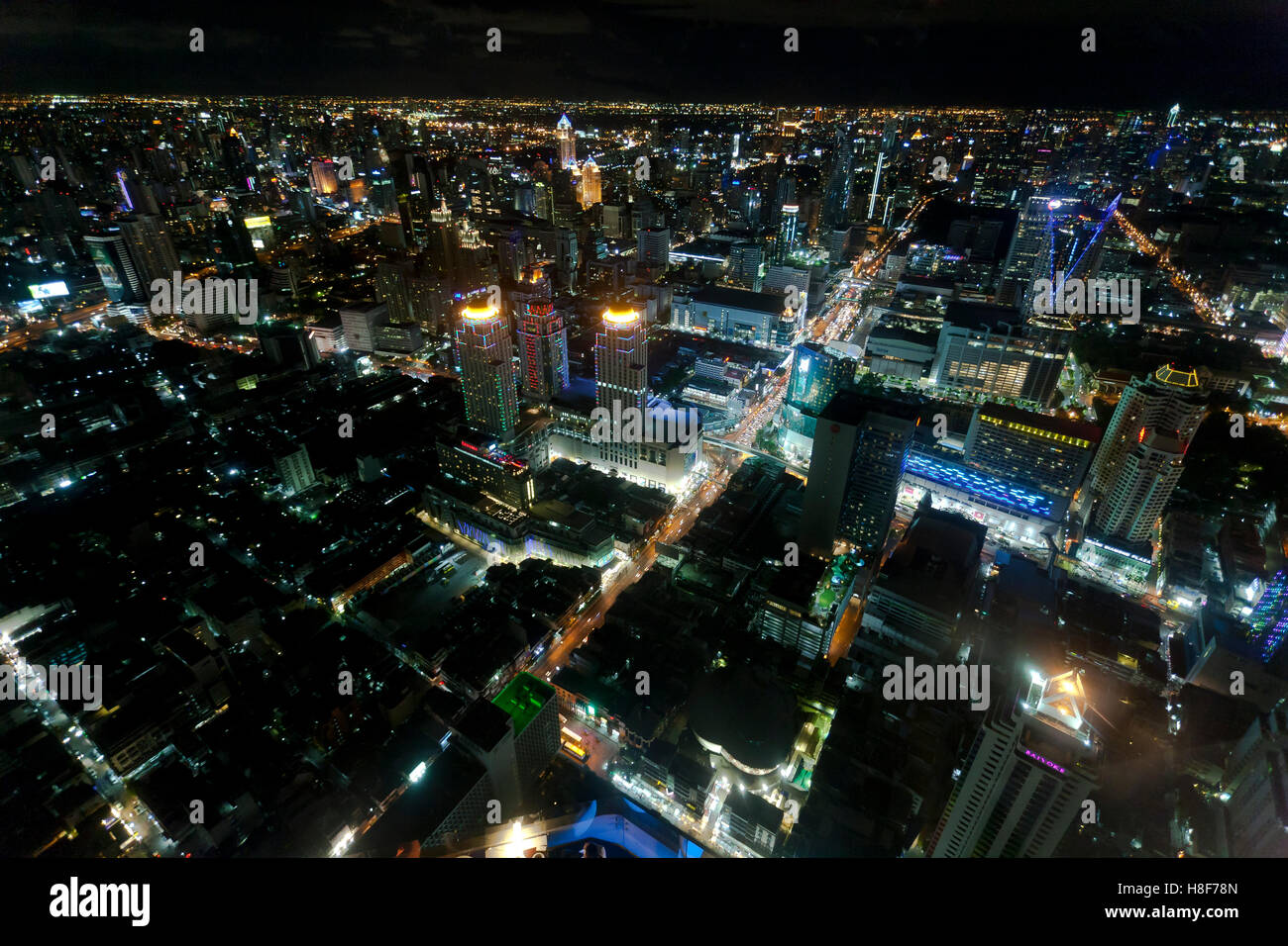 Bangkok skyline at night, Bangkok, Thailand Stock Photo - Alamy