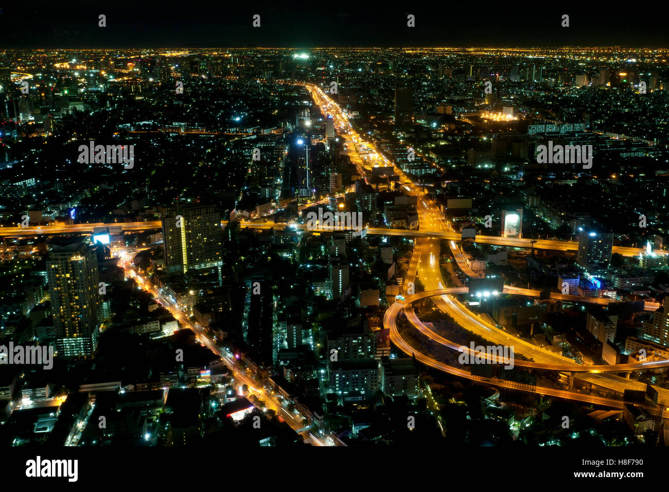 Bangkok skyline at night, Bangkok, Thailand Stock Photo - Alamy