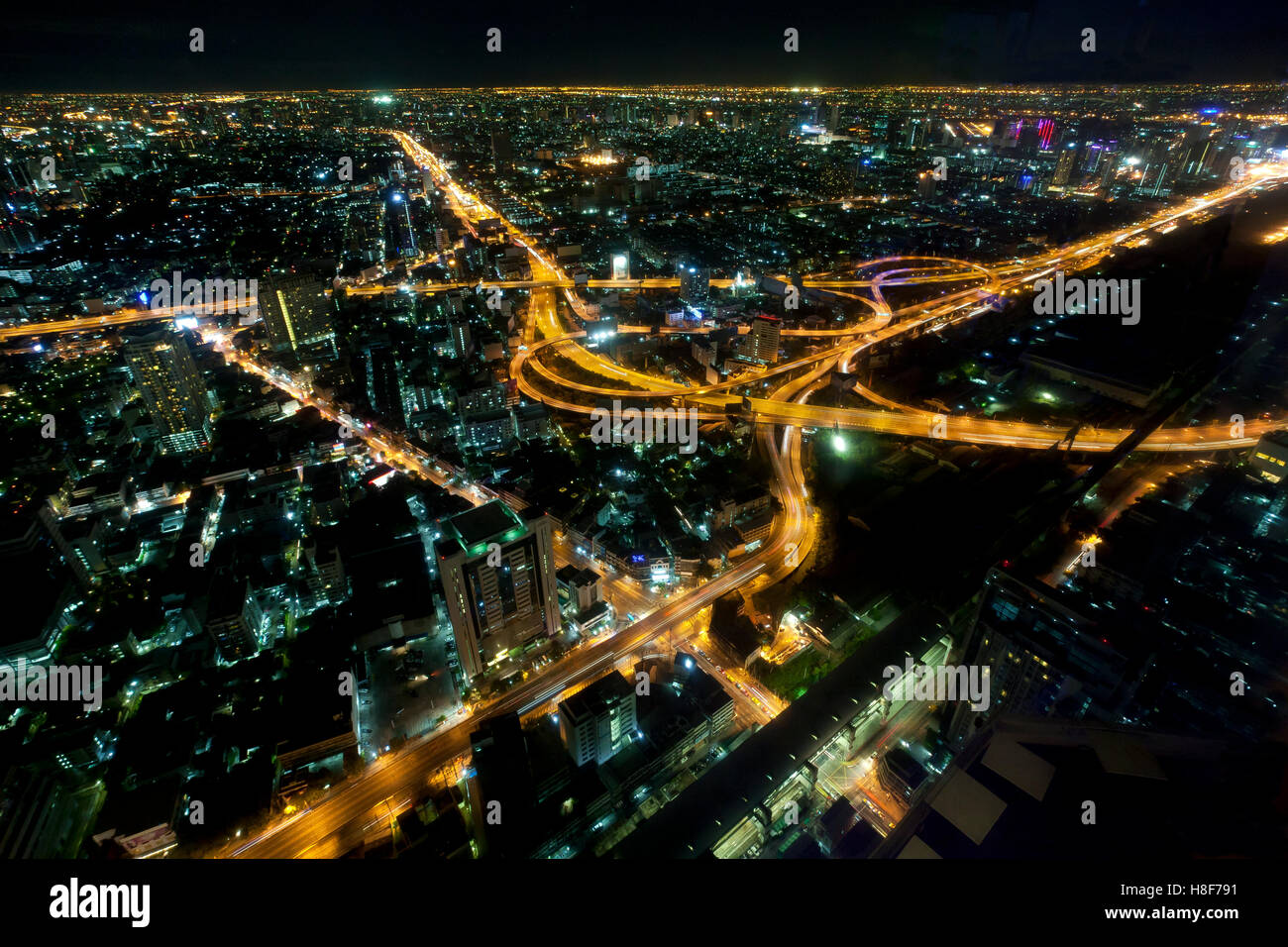 Bangkok skyline at night, Bangkok, Thailand Stock Photo - Alamy