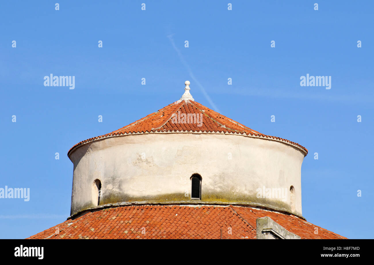 Detail of dome of St. Donat Church, Crkva svetog Donata, in Zadar, Dalmatia, Croatia, Europe Stock Photo
