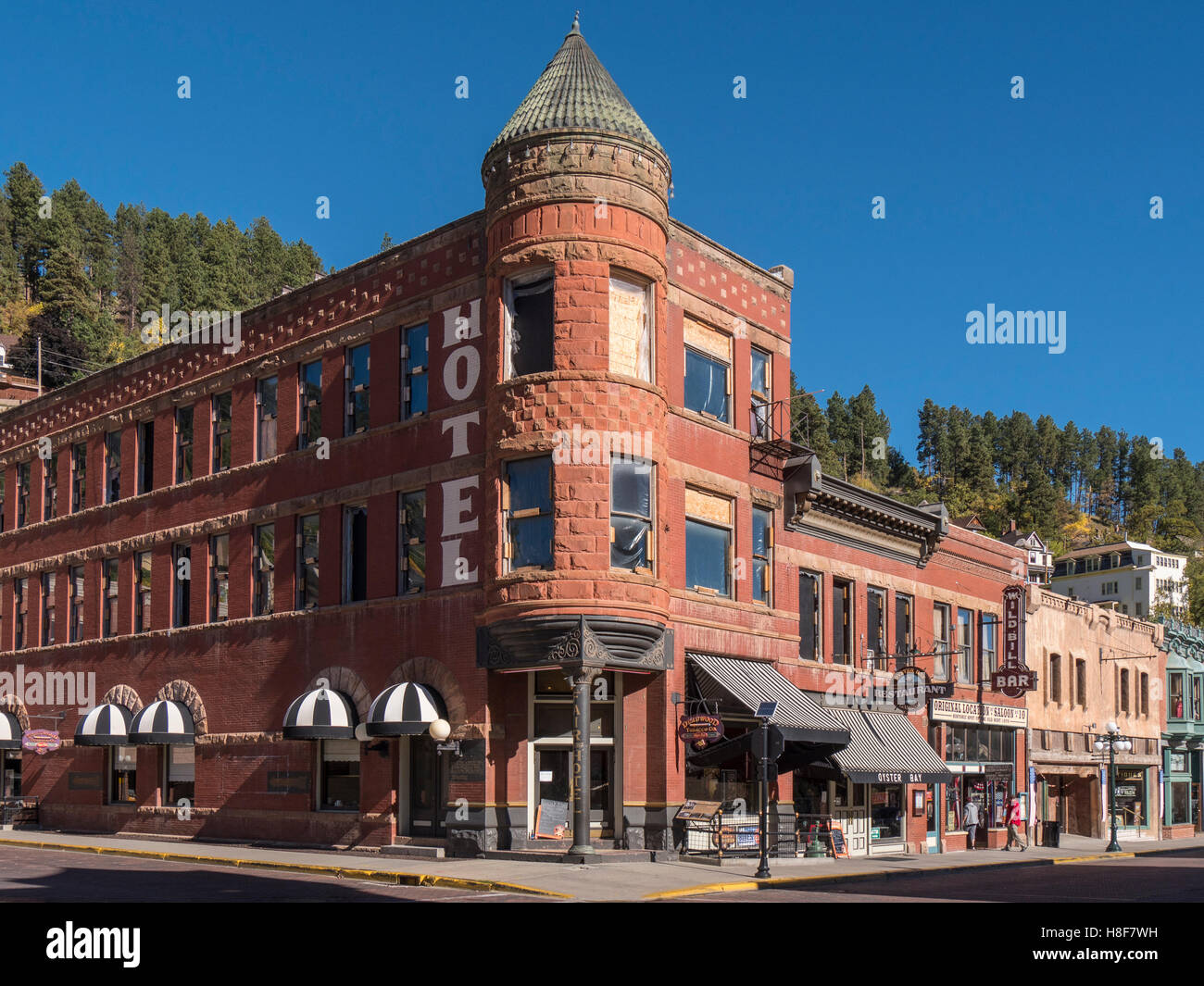 Fairmont Hotel, Lower Main Street, Deadwood, South Dakota Stock Photo