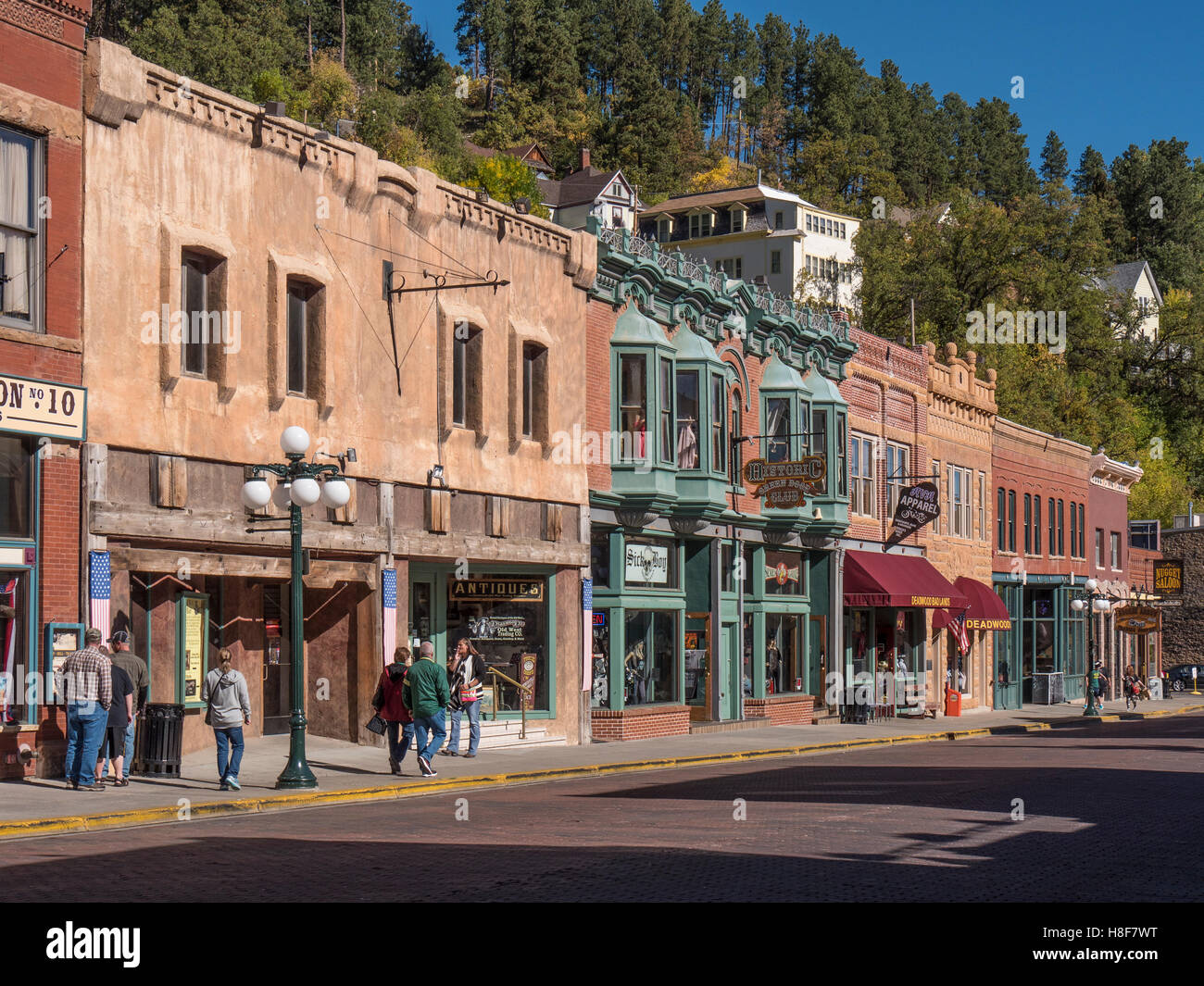 Shops on Lower Main Street, Deadwood, South Dakota Stock Photo Alamy