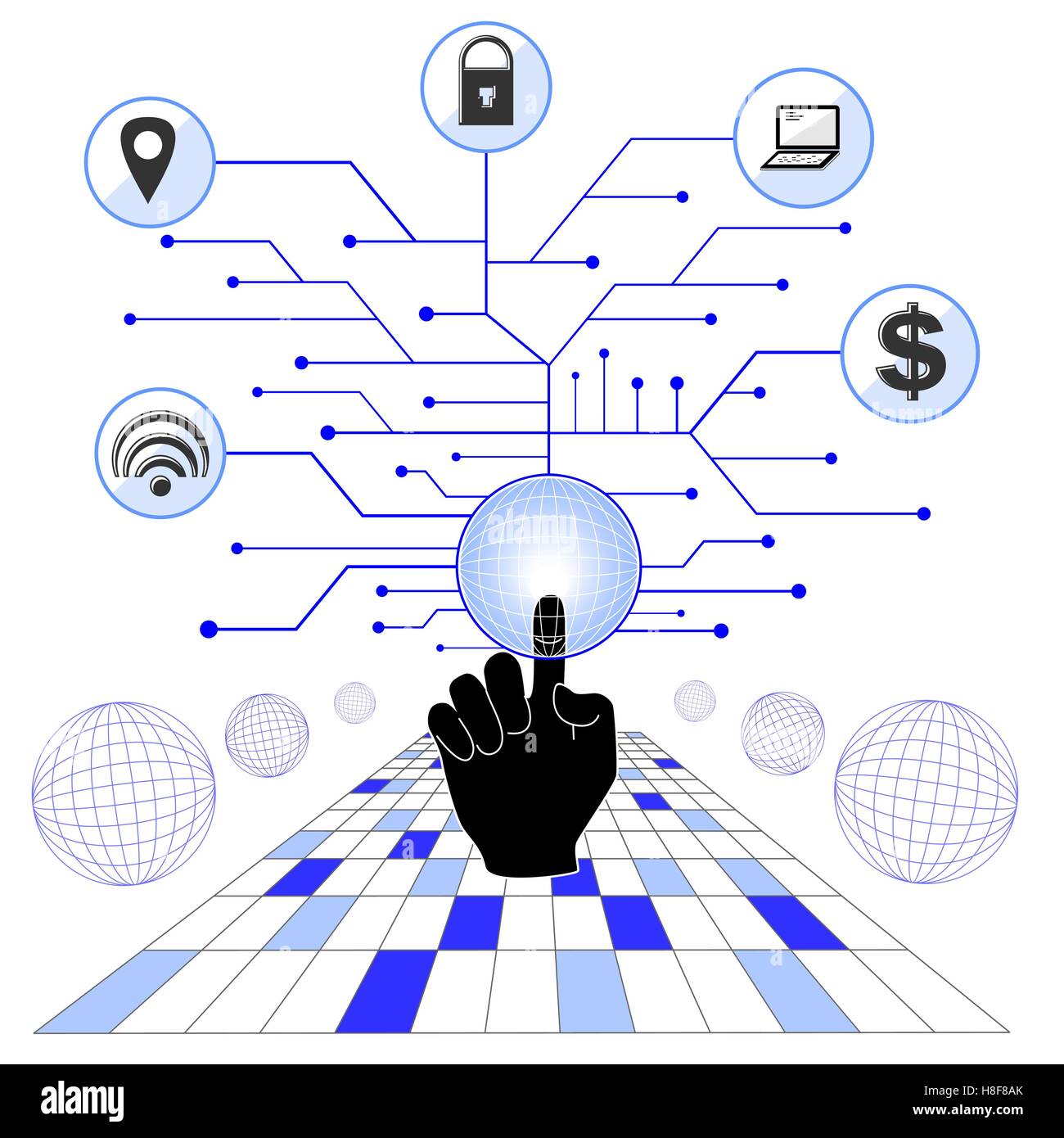 Touch vector vectors hi-res stock photography and images - Alamy
