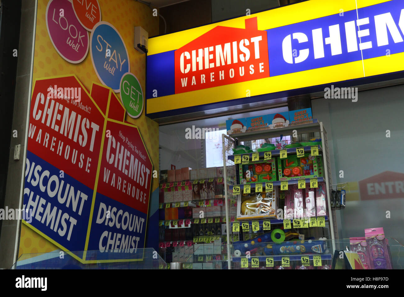 Chemist Warehouse Discount Chemist on George Street, Sydney, Australia. Stock Photo