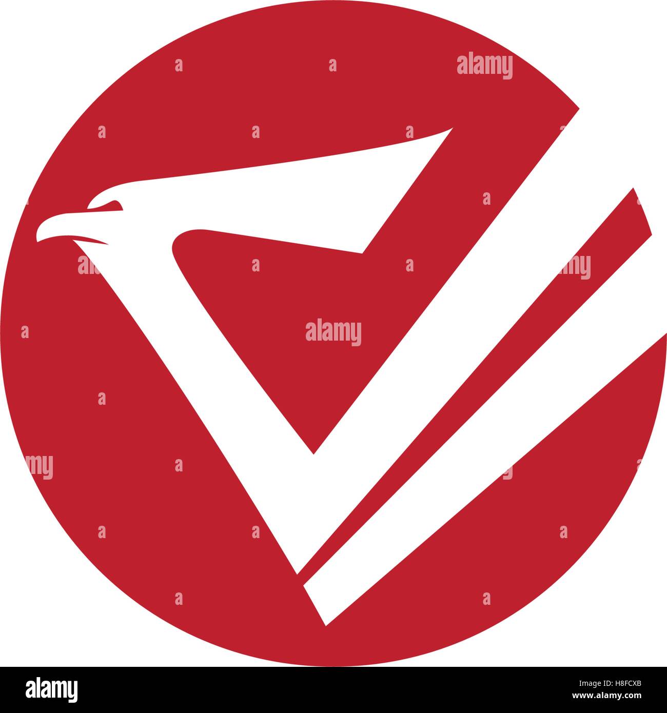 Falcon Eagle Bird Logo Template vector icon Stock Vector Image & Art ...