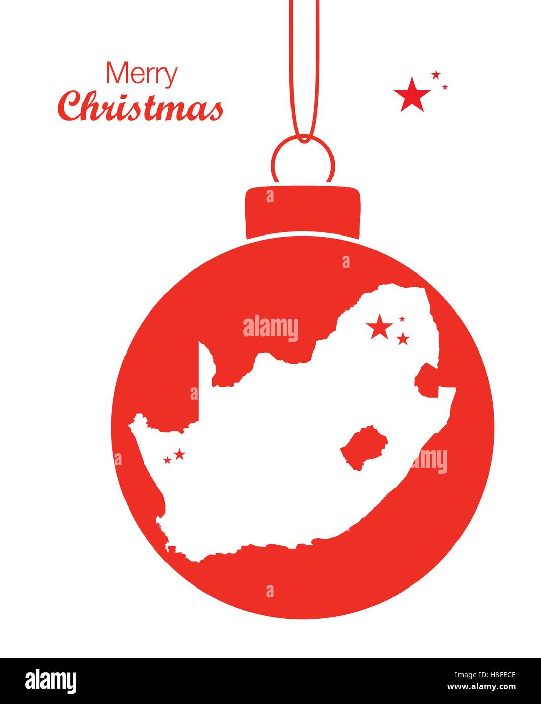 Merry Christmas Map South Africa Stock Vector Image & Art Alamy