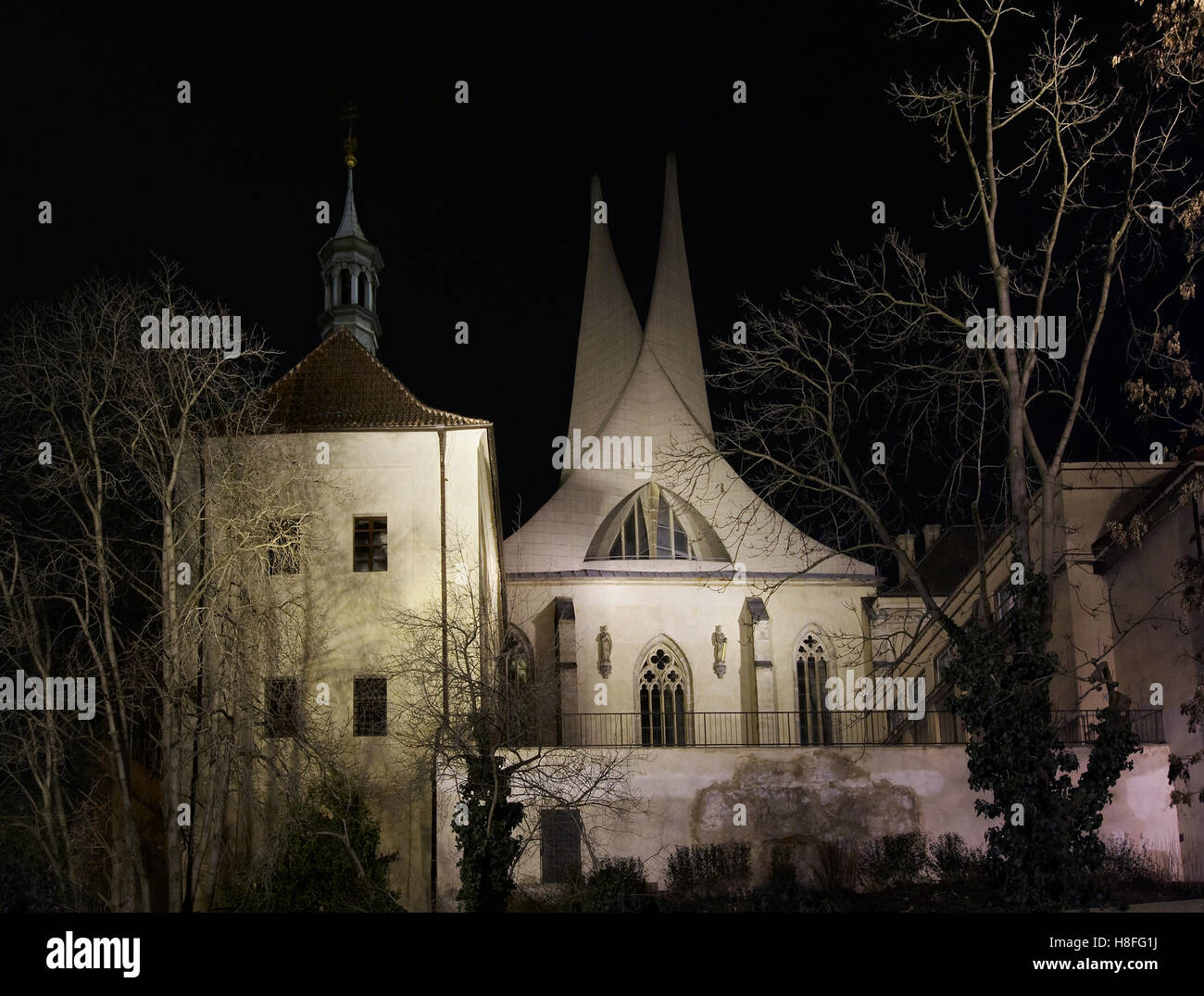 Emauzy monastery - architectural monument from fourteen century, Prague Stock Photo
