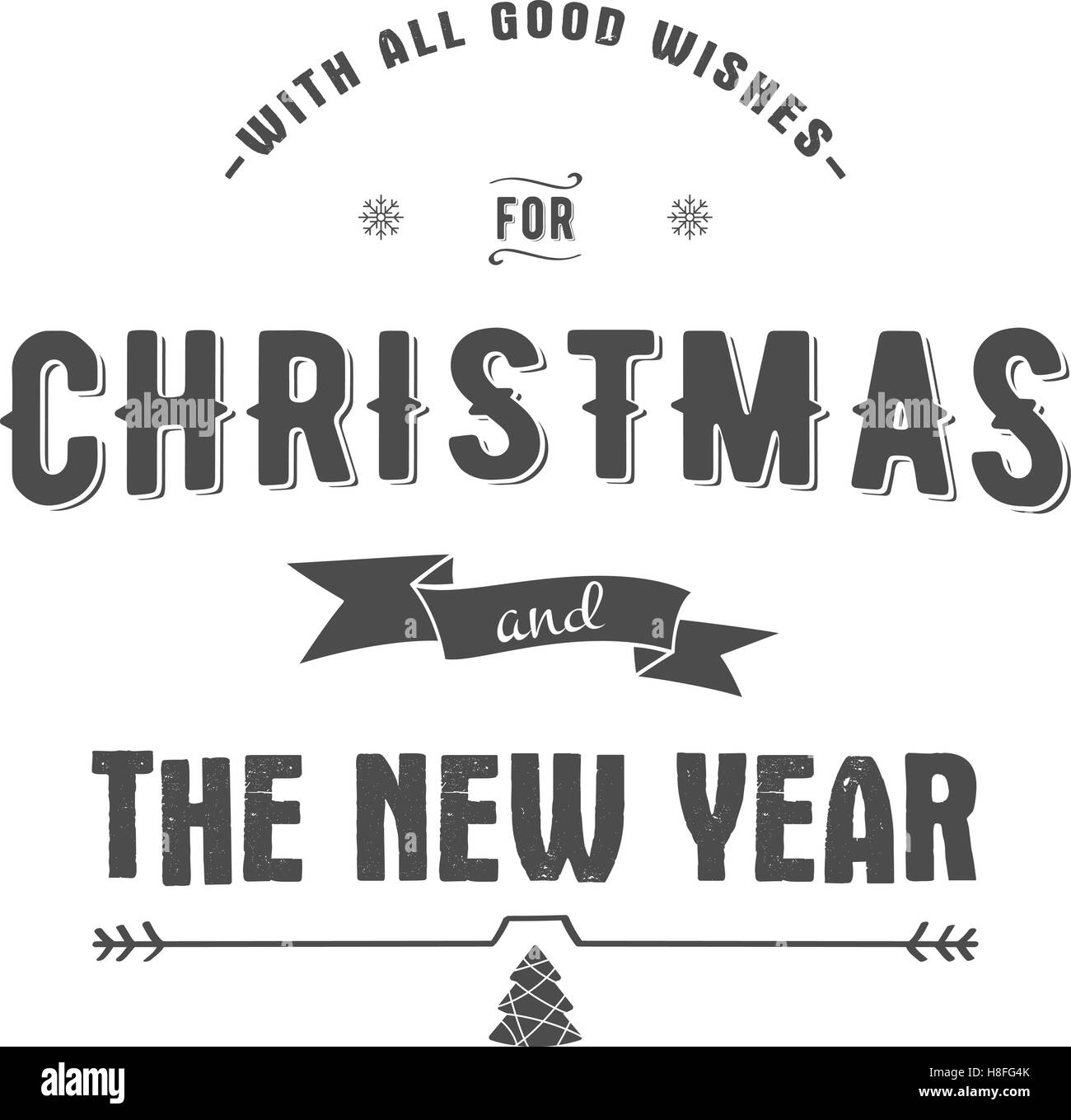 Merry Christmas lettering Wishes Vector clipart for Holiday season cards posters banners