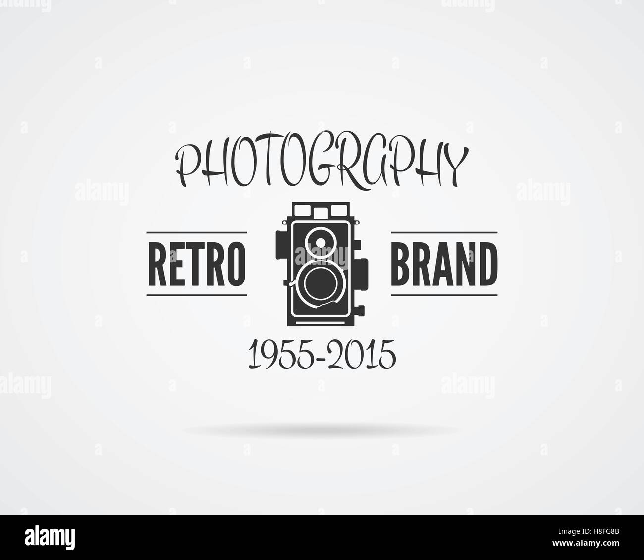 Vintage Photography Badge, Label. Monochrome design with stylish old