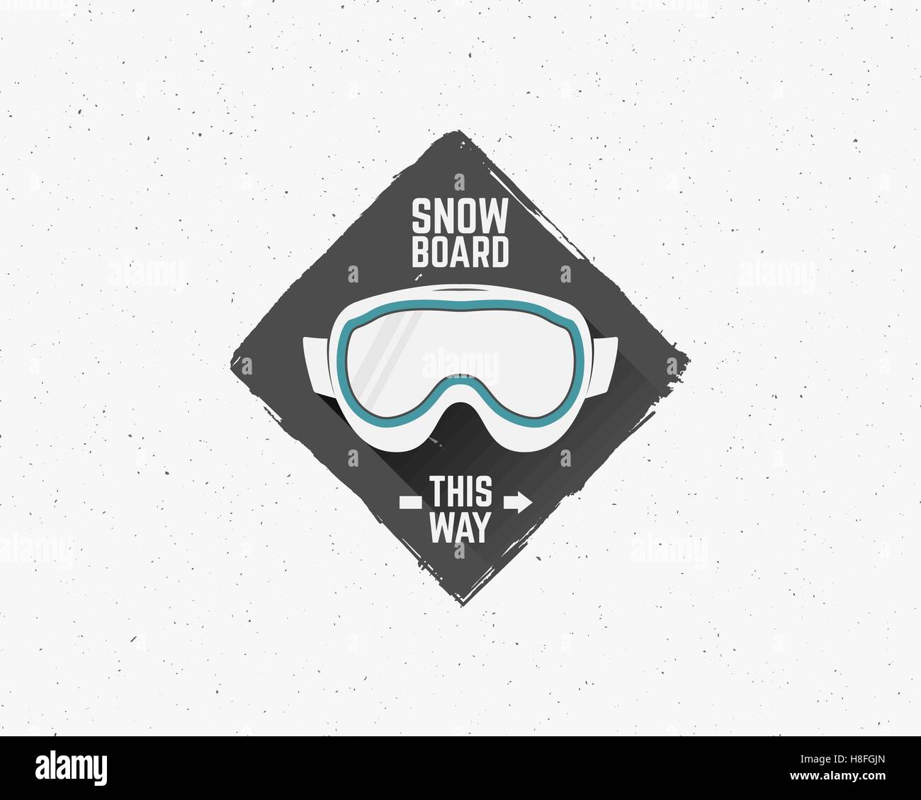 Hand drawn Snowboarding extreme logo and label templates. Unusual Winter snowboard sport sticker. Emblem and icon. Mountain Adventure insignia, symbol and element Vector vintage style. Retro design. Stock Vector
