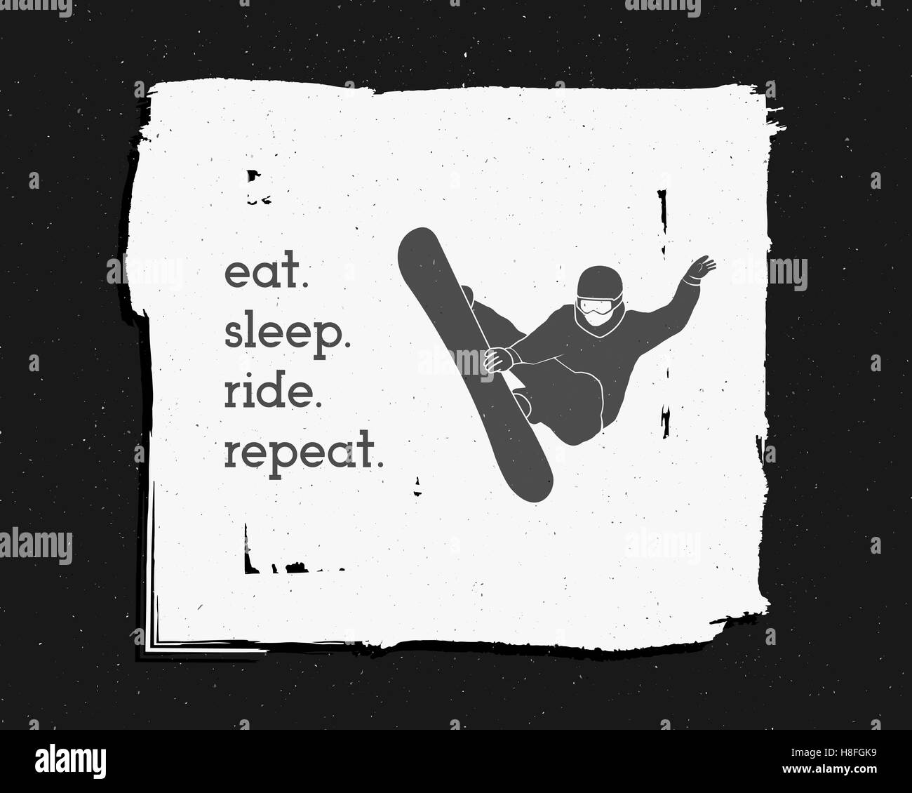 Snowboarder banner Black and White Stock Photos & Images - Alamy