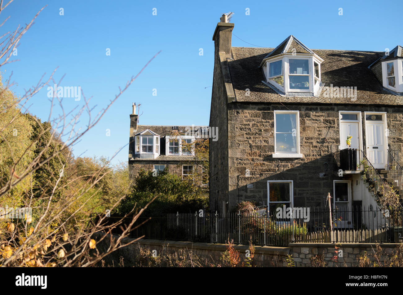 Terraced housing in the Stockbridge Colonies, Edinburgh, Scotland, UK