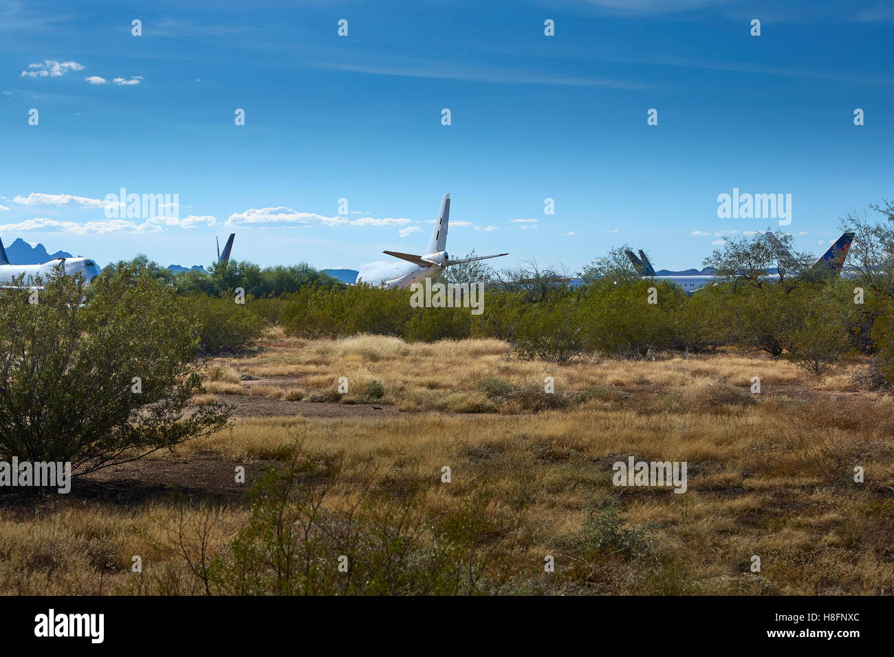 Aircraft Boneyard At Pinal Air Park, Tucson, Arizona. Stock Photo