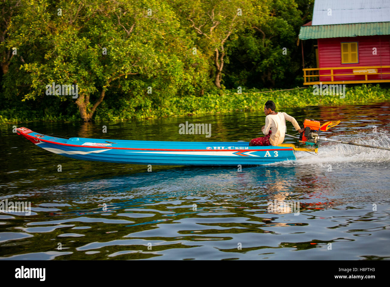 Moat Khla, Floating Fisherman Village, Tonle Sap Lake, Cambodia Stock Photo