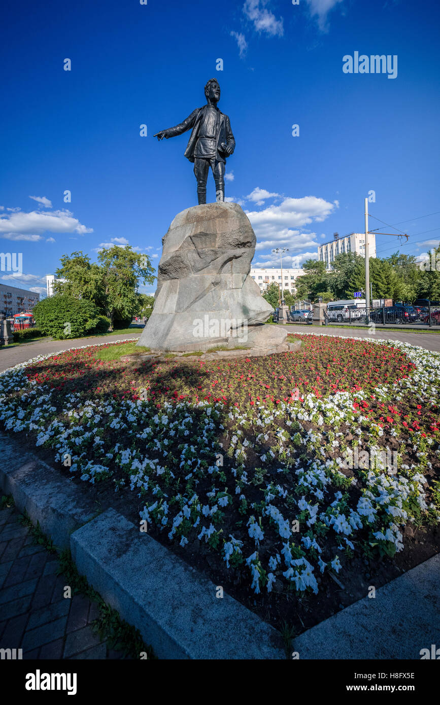 Sverdlov statue in Ekaterinburg (Russia) Stock Photo