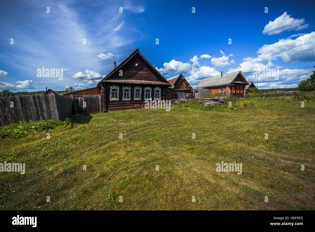 Countryhouse in Sloboda (Sverdlosk oblast, Russia) Stock Photo