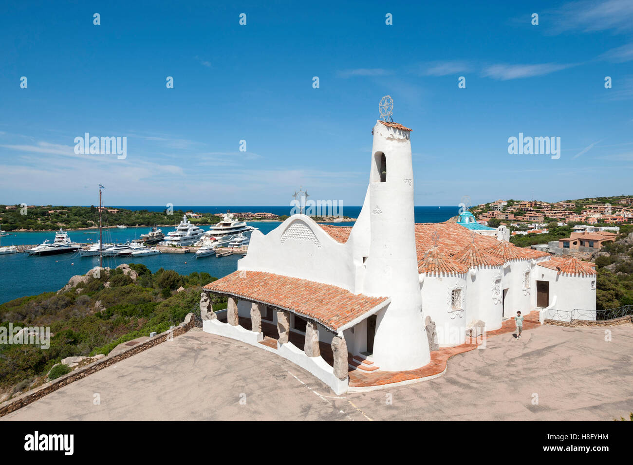 Italy Sardinia Porto Cevo The Church Of Stella Maris Stock Photo Alamy