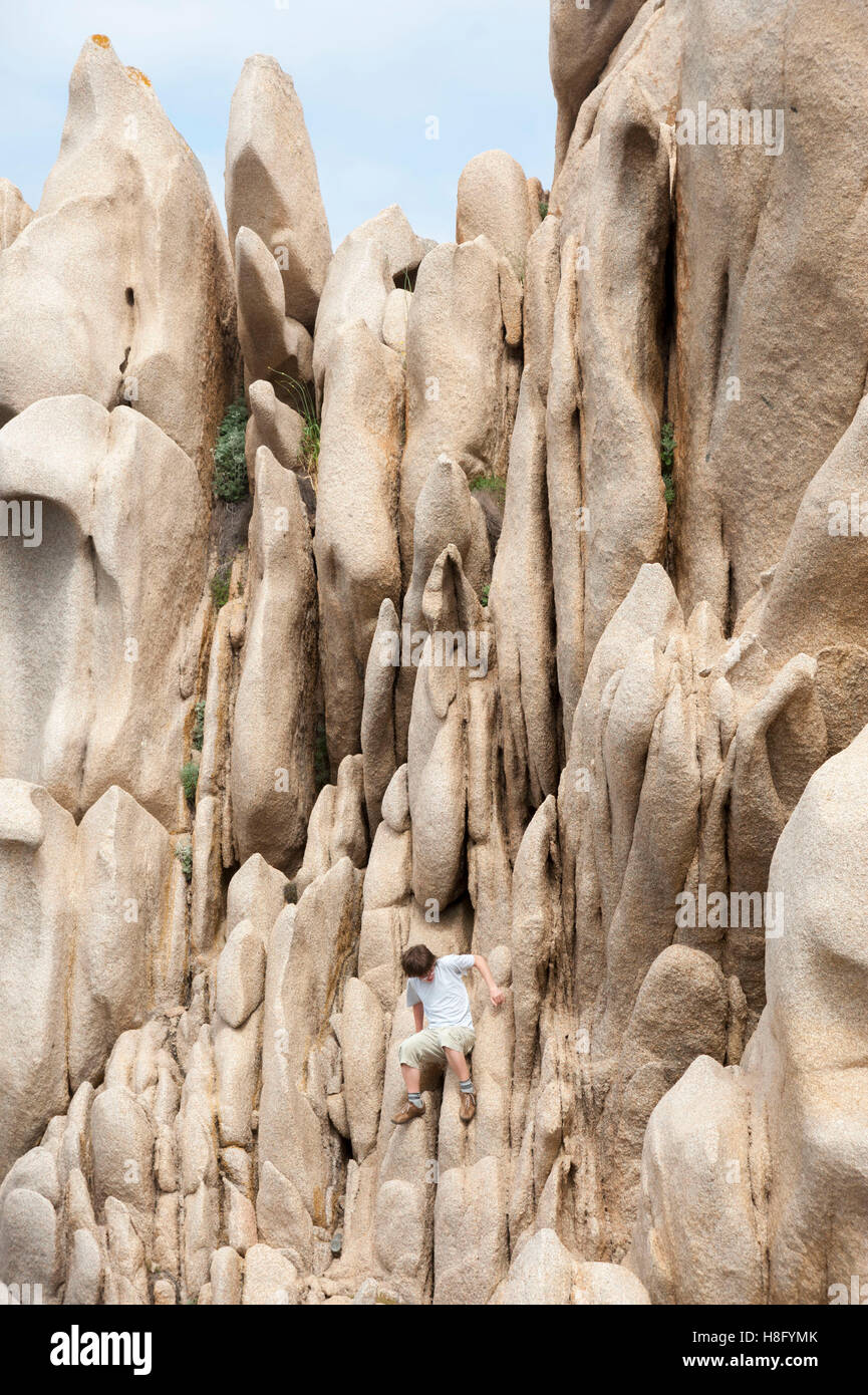 Italy, Sardinia, Capo Testa rocky scenery at Valle di Luna Stock Photo