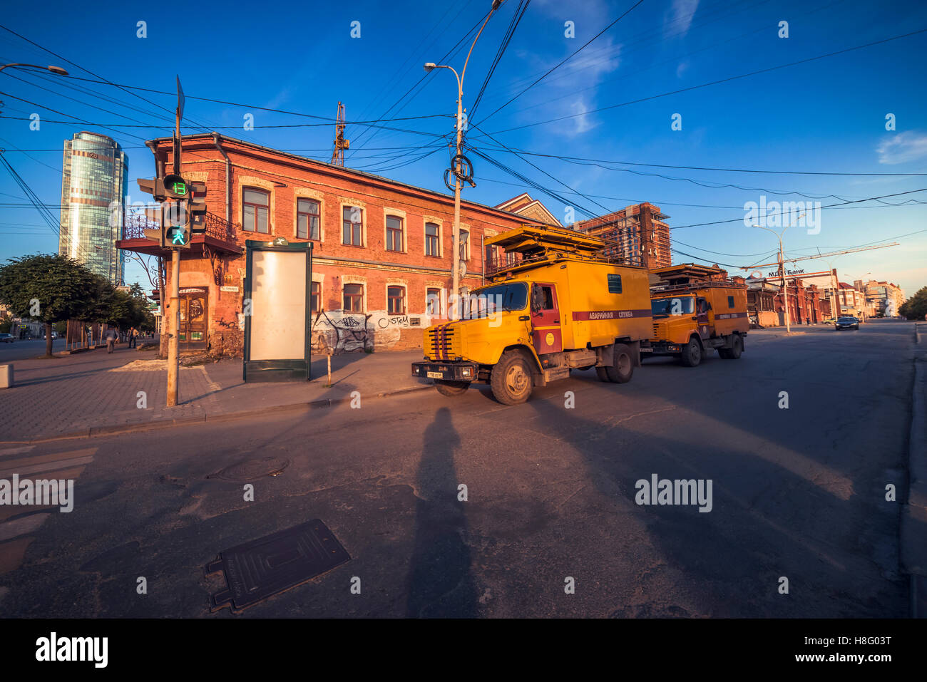 Firetruck in Ekaterinburg Stock Photo