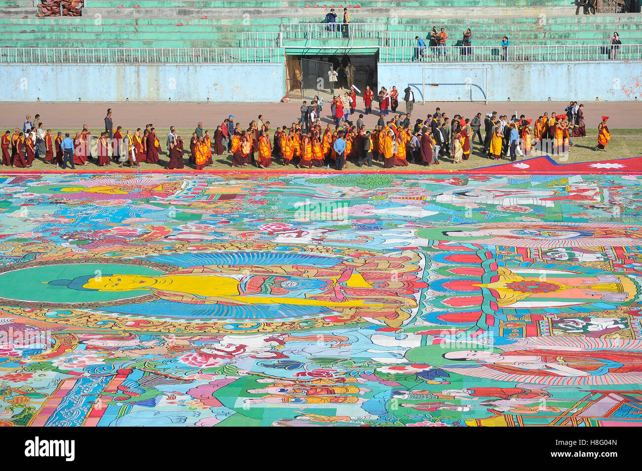 Kathmandu, Nepal. 11th November, 2016. Nepalese Buddhist Kora Arounds