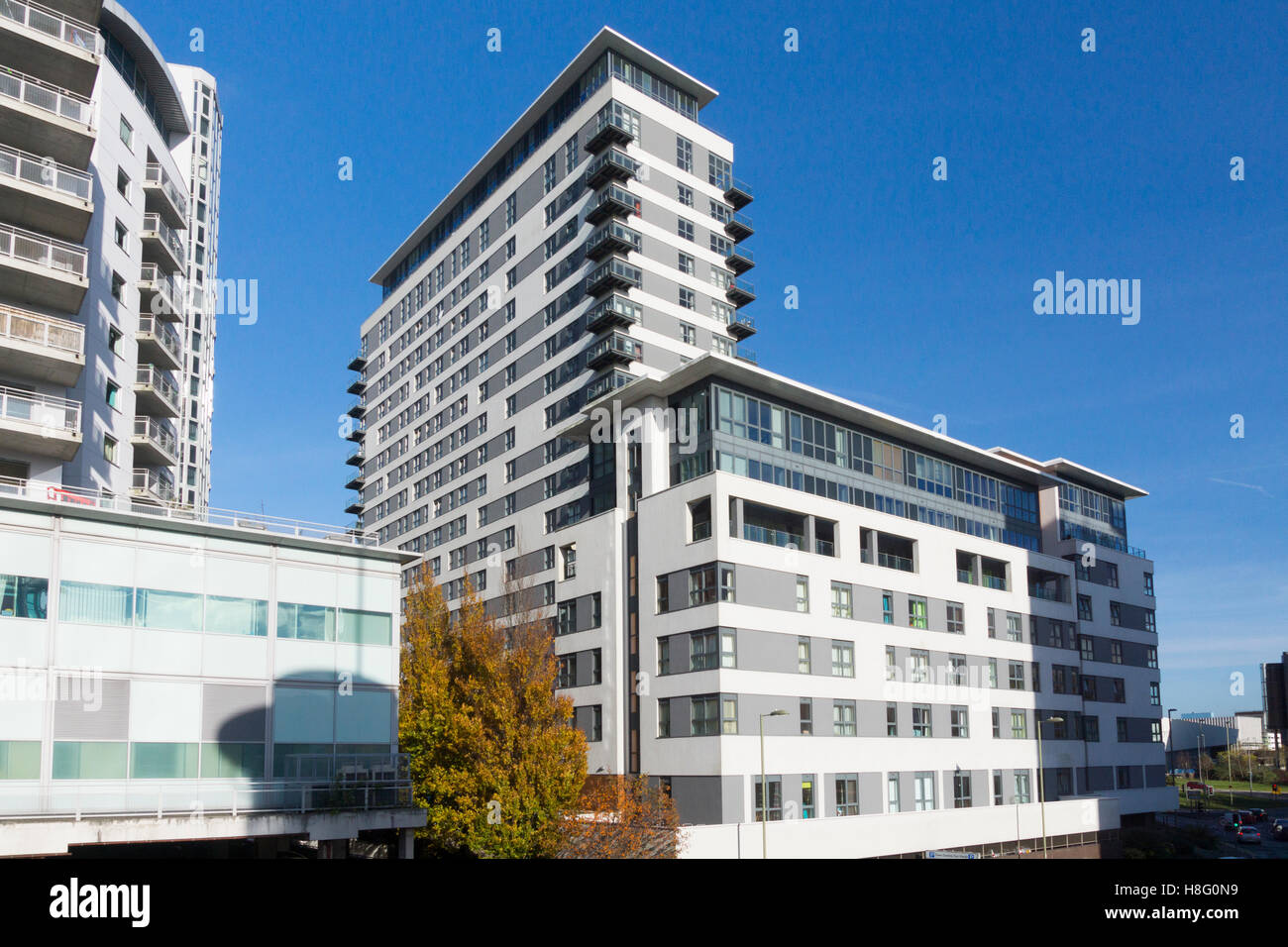Skyline Plaza, a refurbished office block converted to flats