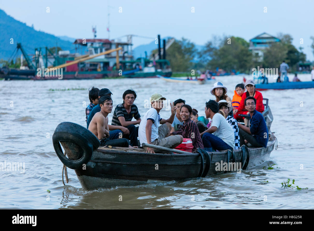 Kamphong Chhnang, Tonle Sap River,  Cambodia Stock Photo