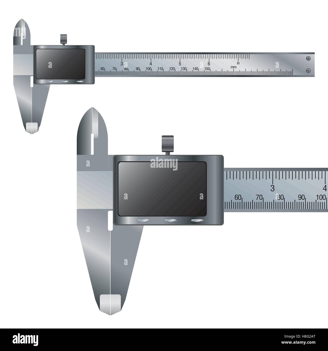 caliper, vernier, vector, scale, meter, object, technology, metal