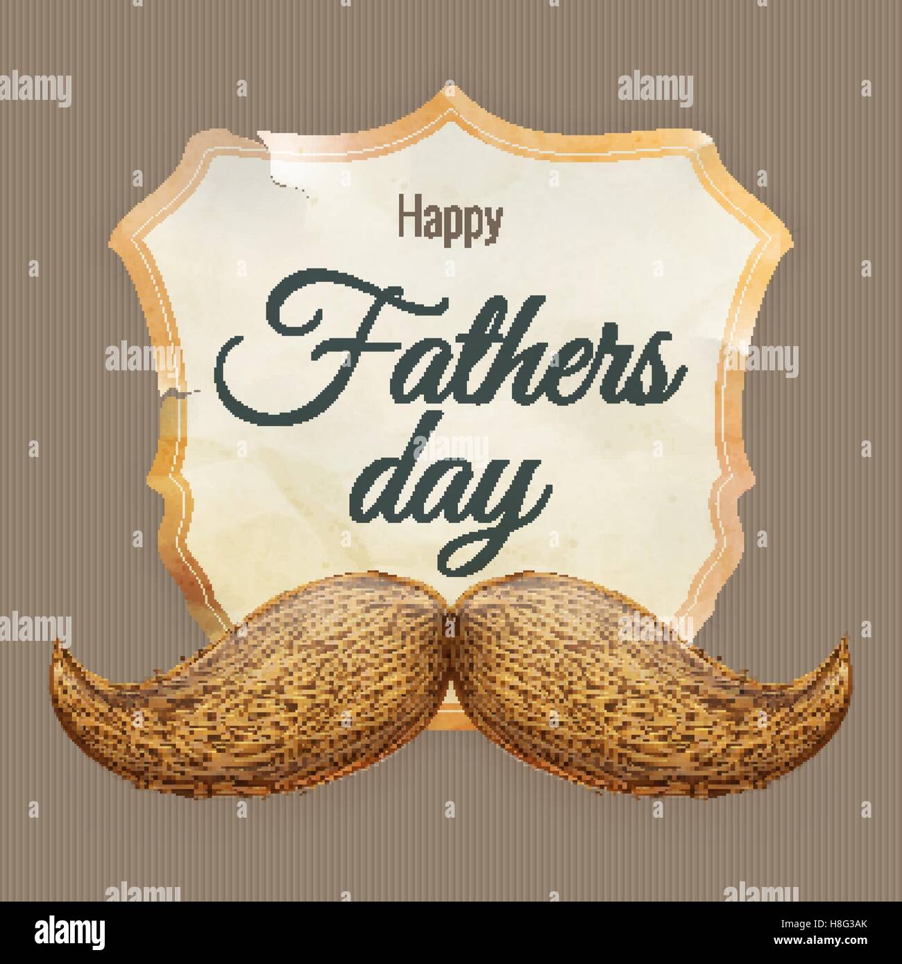 Card with mustache for Father s Day. EPS 10 Stock Vector