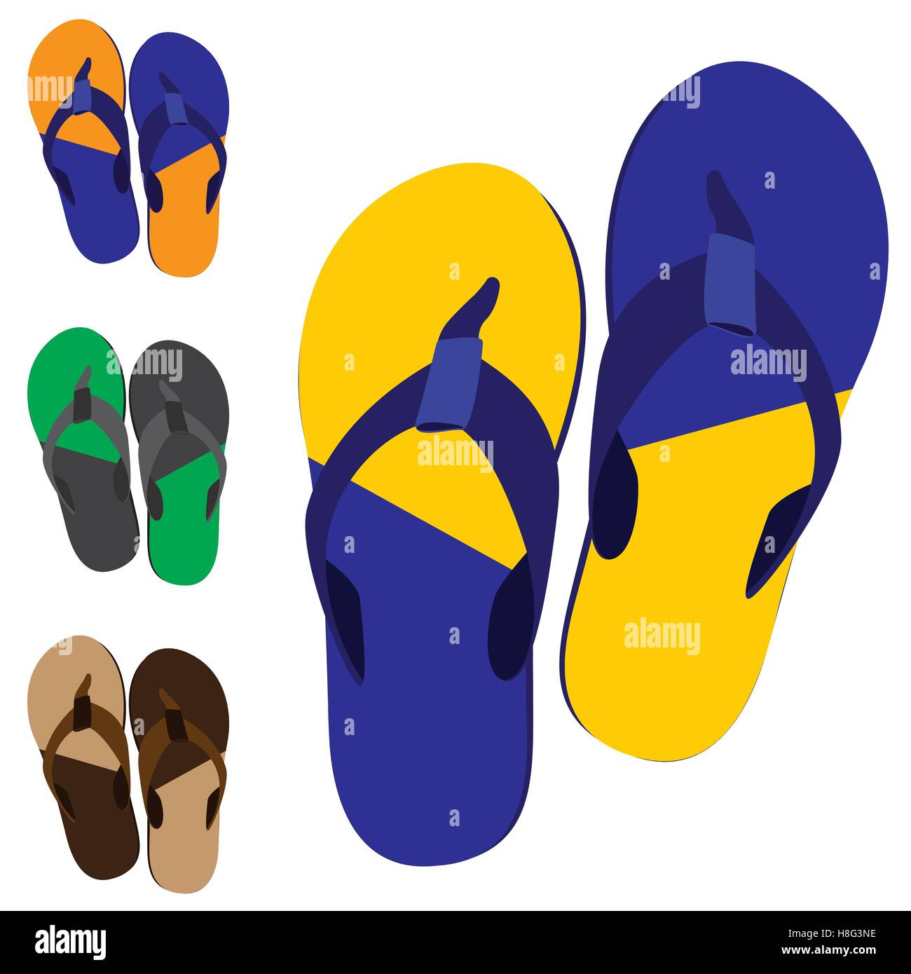 Yellow flip flop Stock Vector Images - Alamy