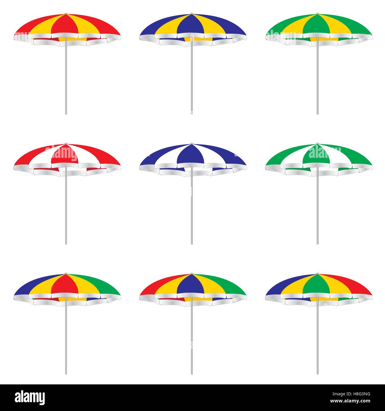 umbrella, beach, vector, sun, illustration, isolated, summer, object