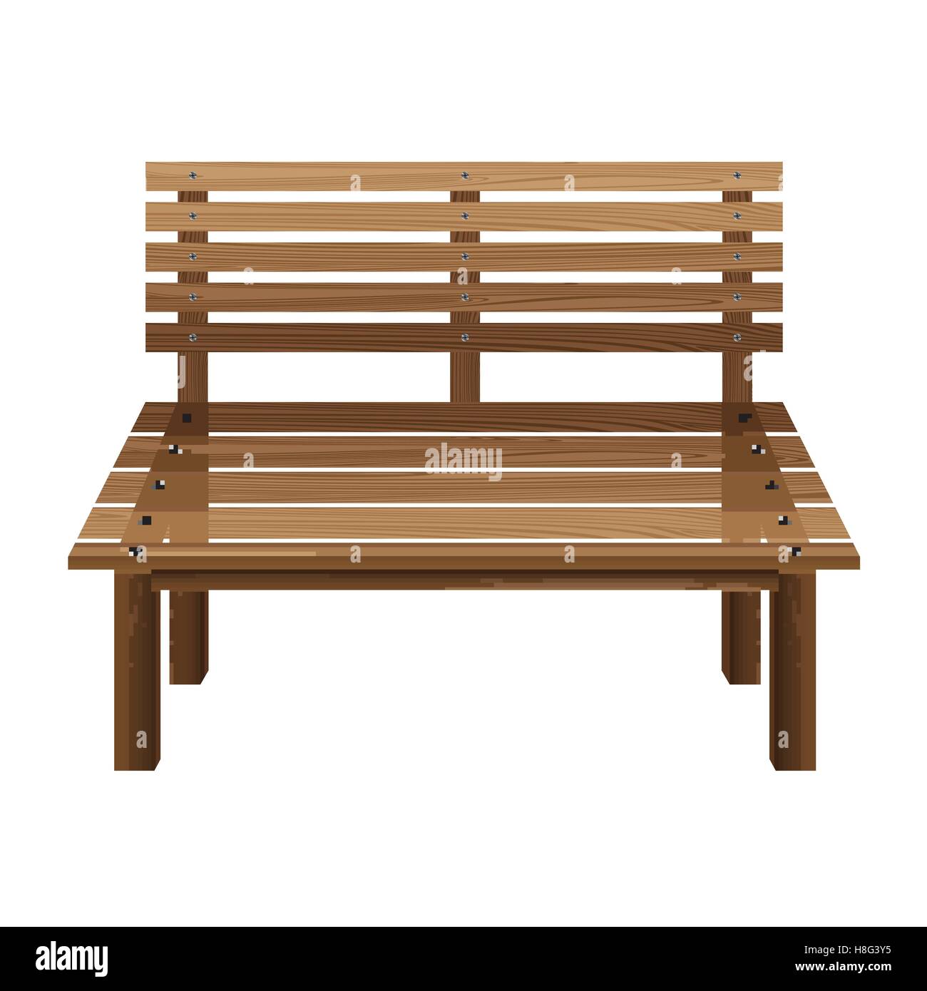 bench, wooden, chair, illustration, flat, isolated, park, table, white ...