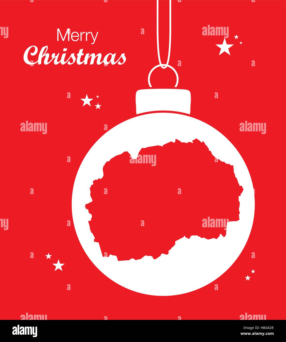 Merry Christmas Map Macedonia Stock Vector Image & Art Alamy