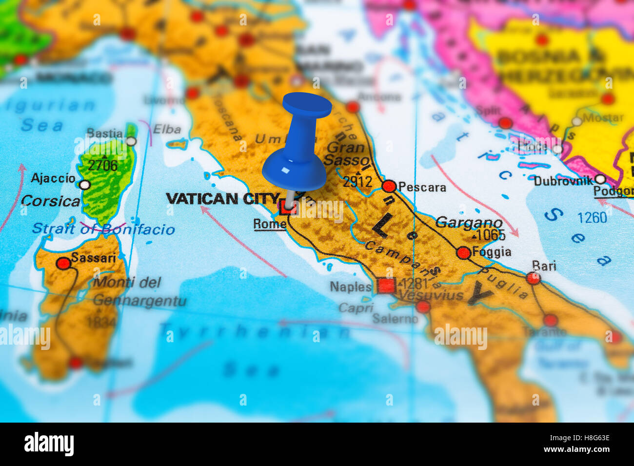 Vatican City Italy map Stock Photo