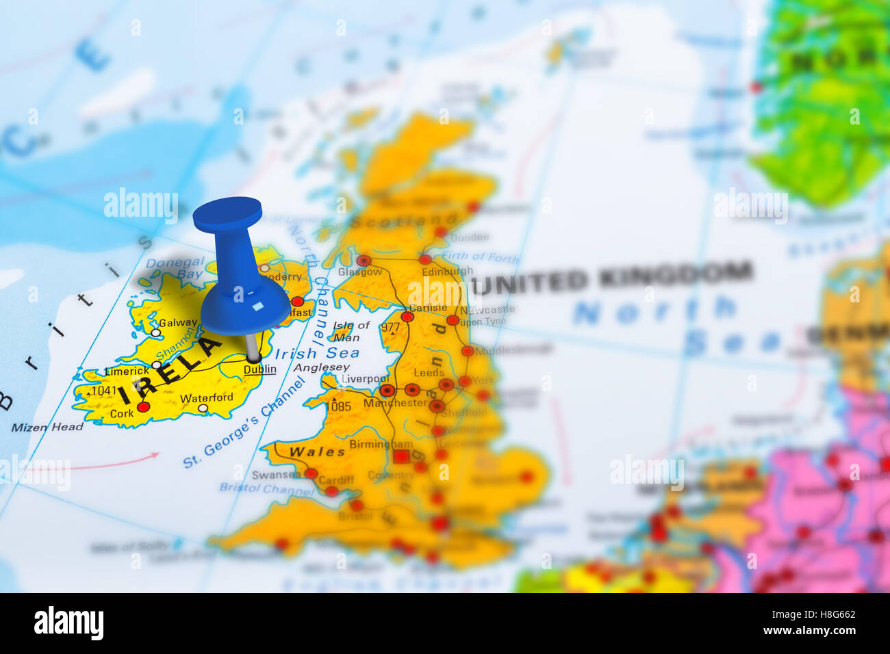 Dublin Ireland map Stock Photo Alamy