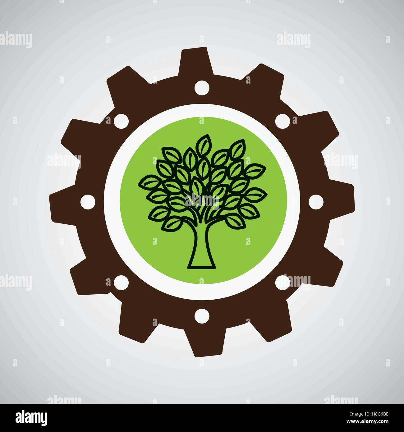 symbol environment gear tree vector illustration eps 10 Stock Vector